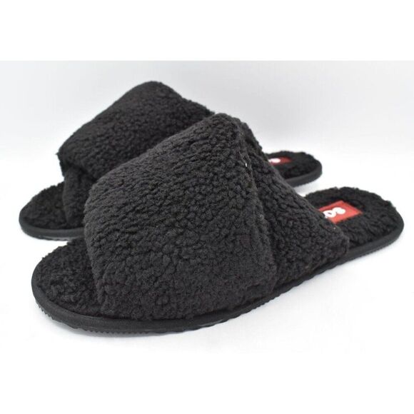 Sorel Womens Size 11 Go Mail Run Black Sea Salt Slip On Slippers Shoes - Picture 1 of 11